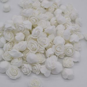 Różyczki piankowe 3cm białe 10szt