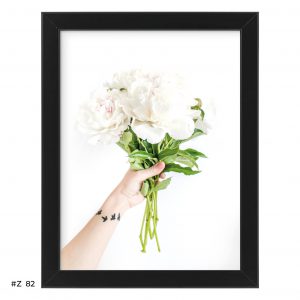 Plakat bukiet białych kwiatów #Z082